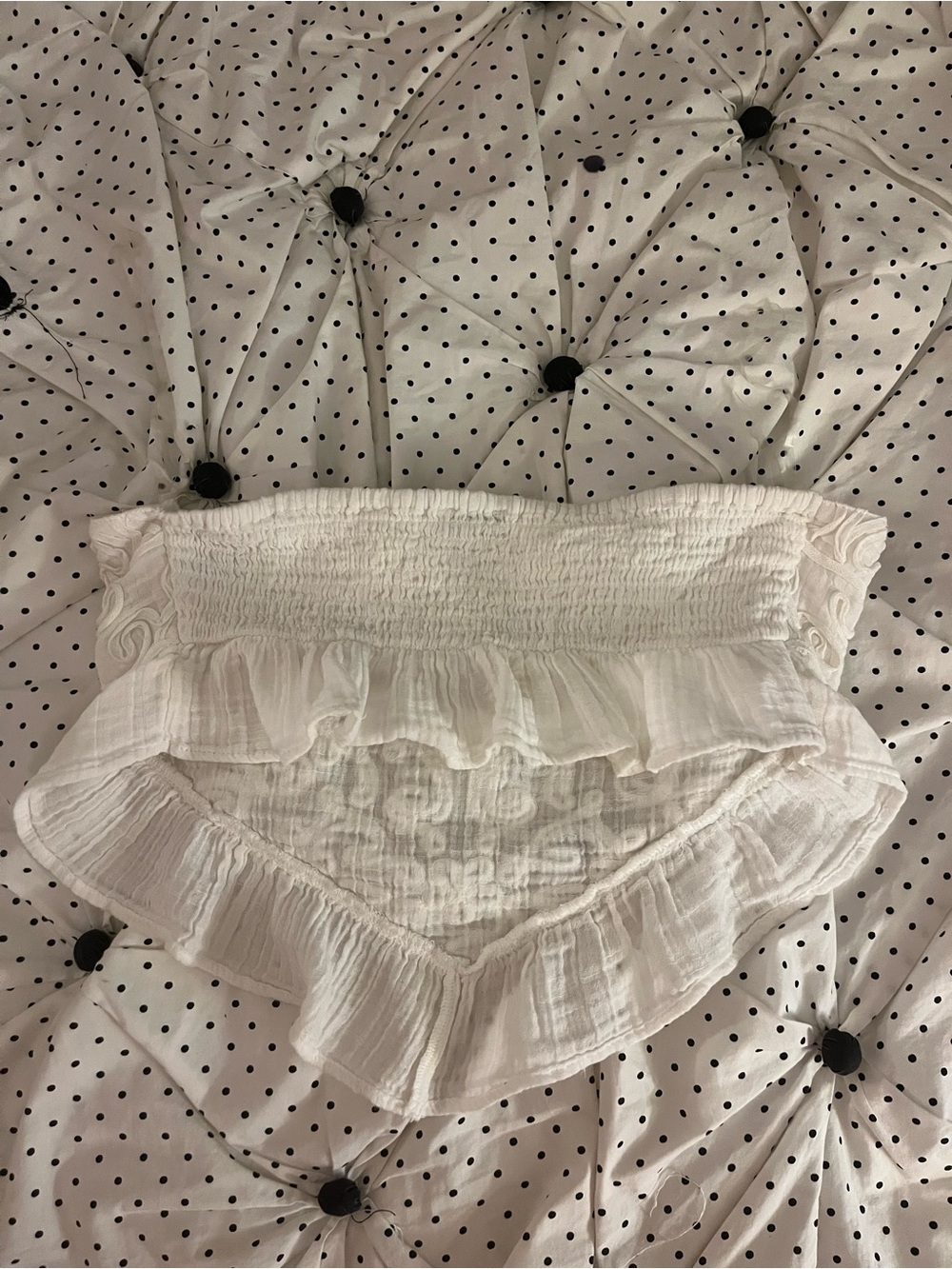 American Eagle Bandana White Embroidered Top - Women’s Small - Picture 4 of 8